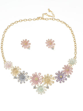SOHI Women Multicolour Pastel Flora Jewellery Set