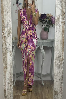 ORIANA printed bouquet dress