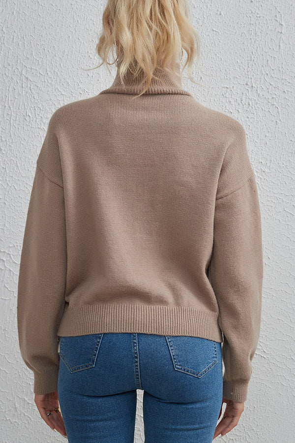 women's design letter knit sweater