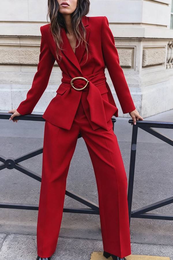 Elena High-Waisted Wide-Leg Trousers