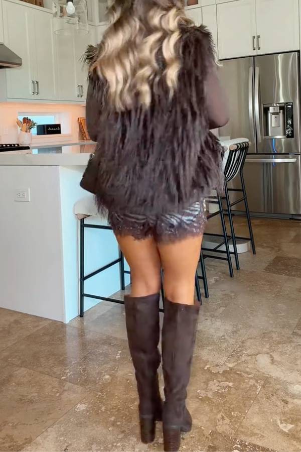 Shaggy Faux Fur Fringe Vest