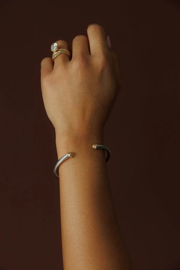 Pearl Tip Cuff Bracelet