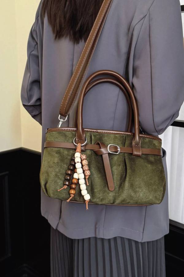 Vintage Ruched Crossbody Bag