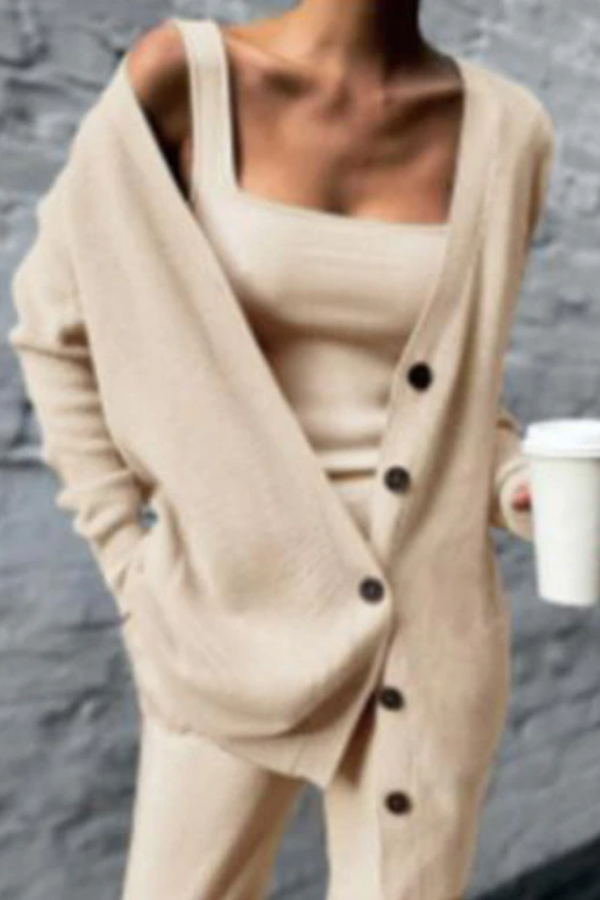 Comfortable Knitted Three-Piece Set