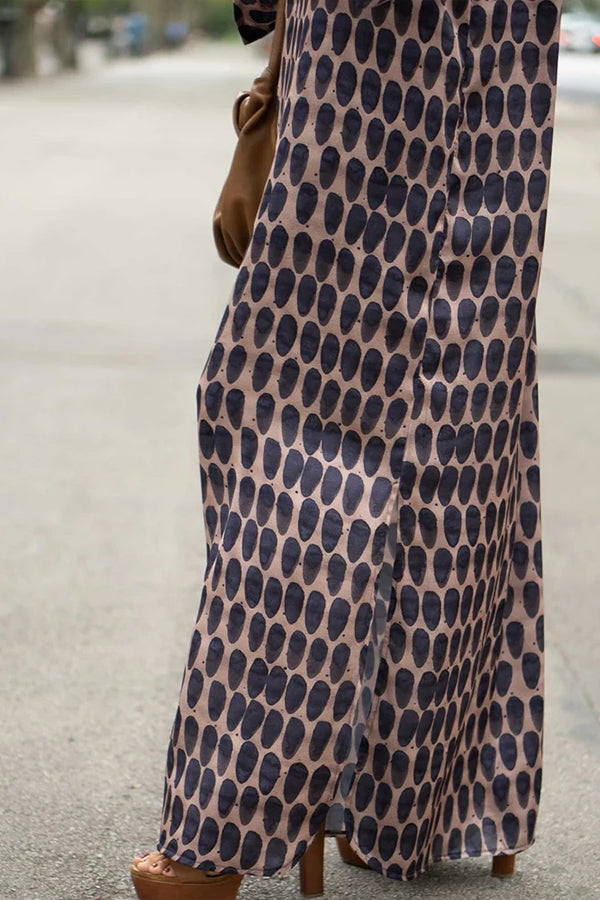 Women Casual Oval Print Dress