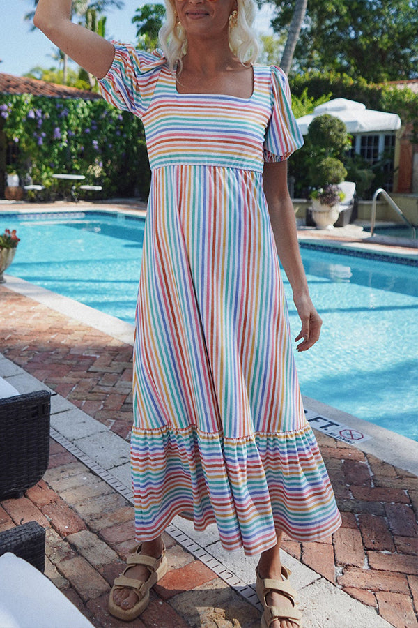 The Lucy Rainbow Stripe Dress