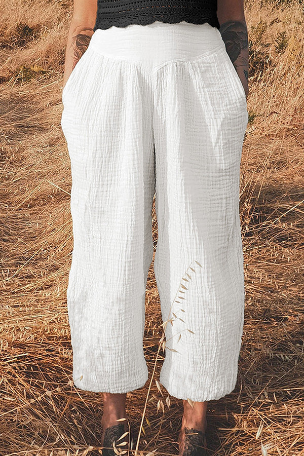 Loose wide leg trousers with leggings and sports trousers