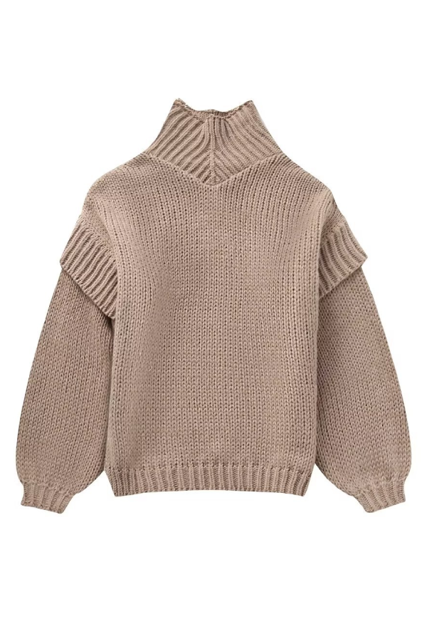 Loose Long Sleeve Turtleneck Sweater