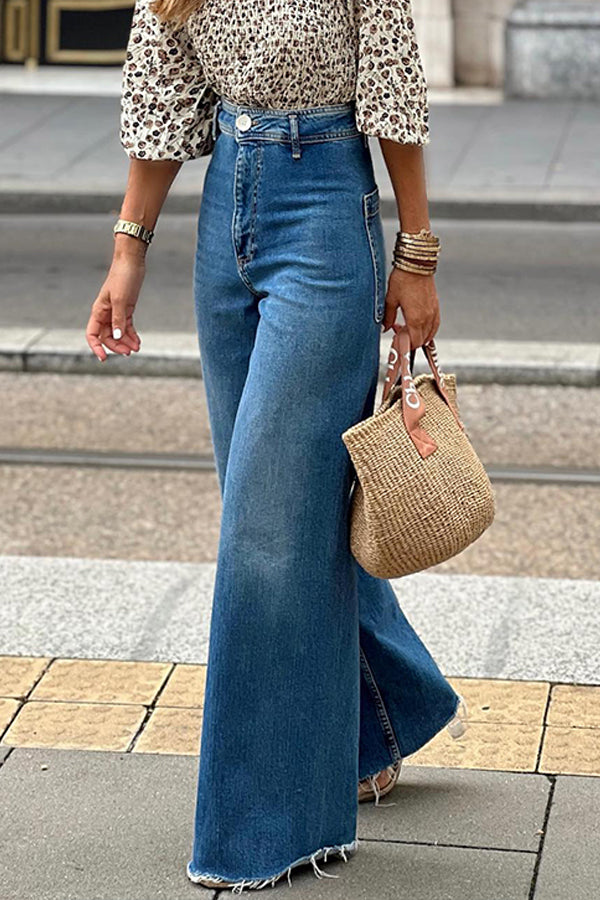 casual wide leg jeans