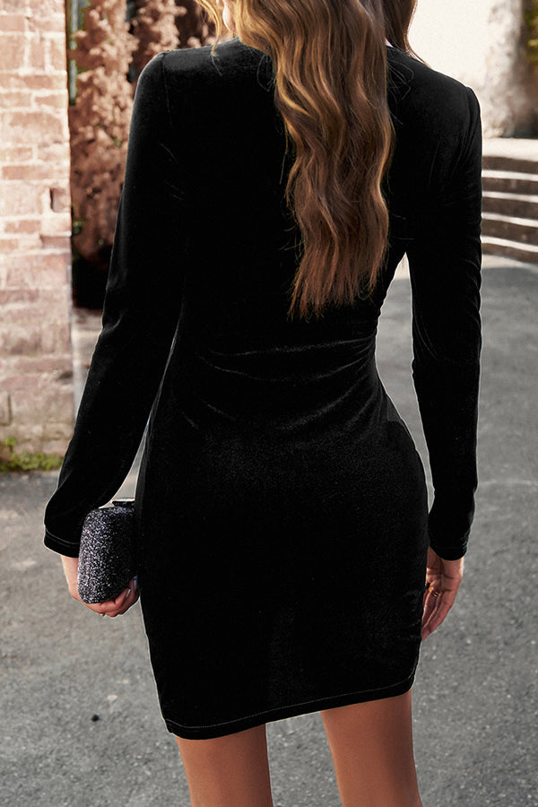 autumn winter round neck sexy bodysuit dress