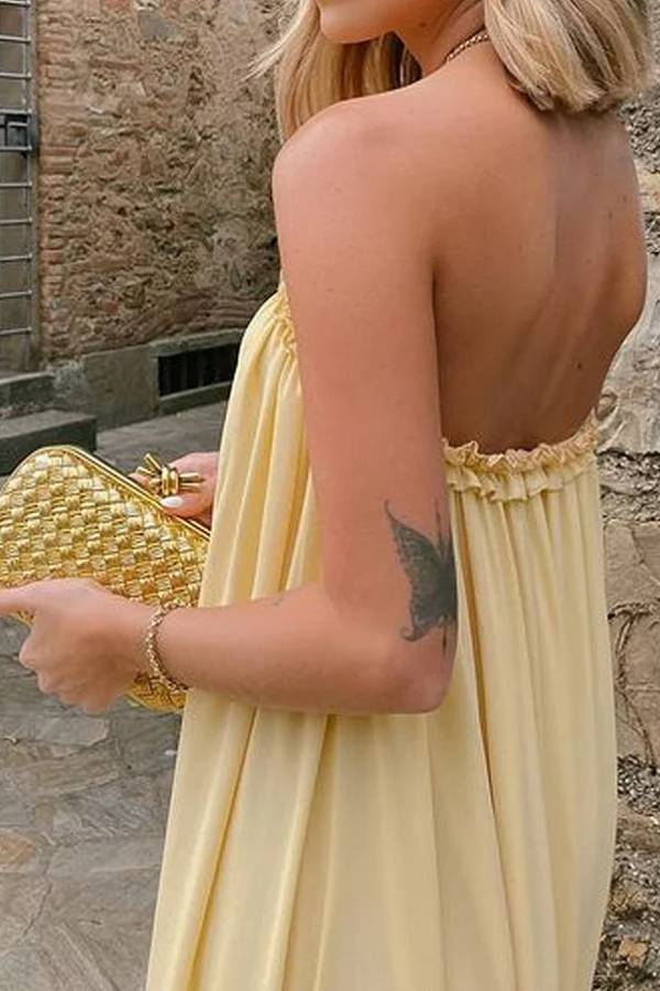 Elegant Strapless Party Dress