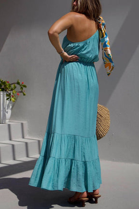 Serene summer one shoulder maxi dress