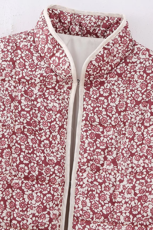 Floral Print Thin Pocket Cardigan Jacket