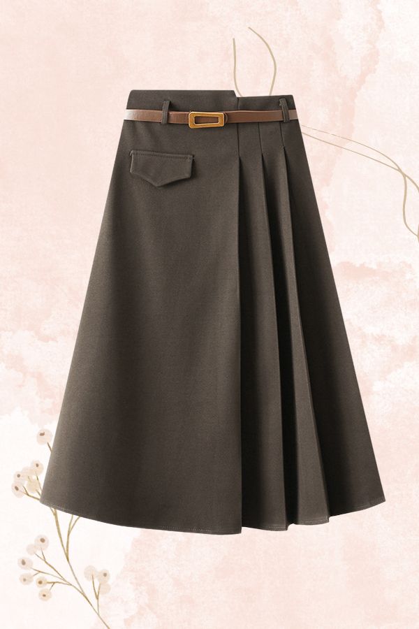 High-waisted slimming crotch-covering ins super hot pleated skirt