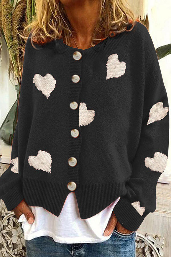 Heart Sweater Women's Cardigan