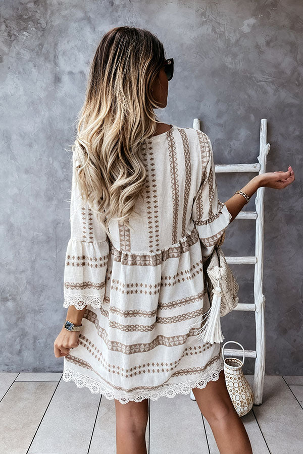 Lace Cuff Dress