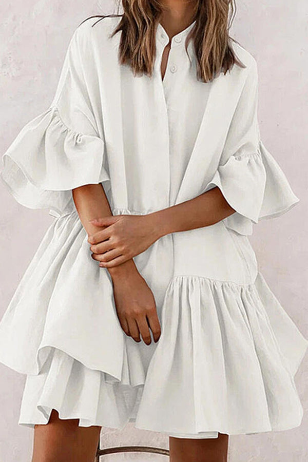 Chiffon loose solid color high-end dress