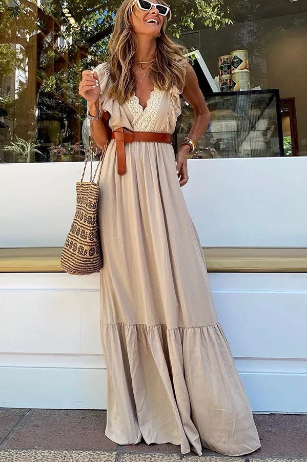 Ticket To Love Lace A Line Maxi Dress