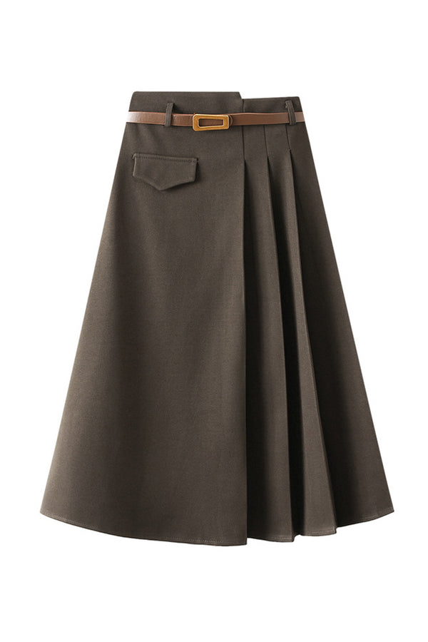 High-waisted slimming crotch-covering ins super hot pleated skirt
