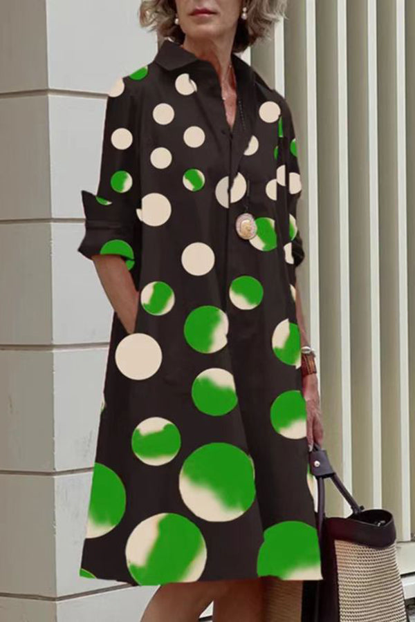 simple loose long sleeve shirt dress