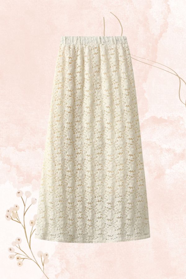 Lace skirt (thick velvet lining)