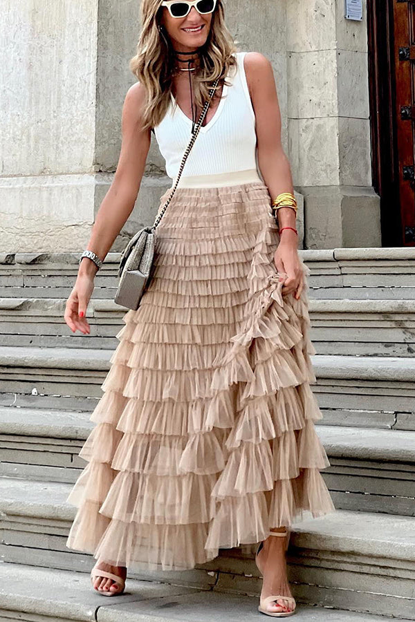 Tulle maxi skirt queen Outlet